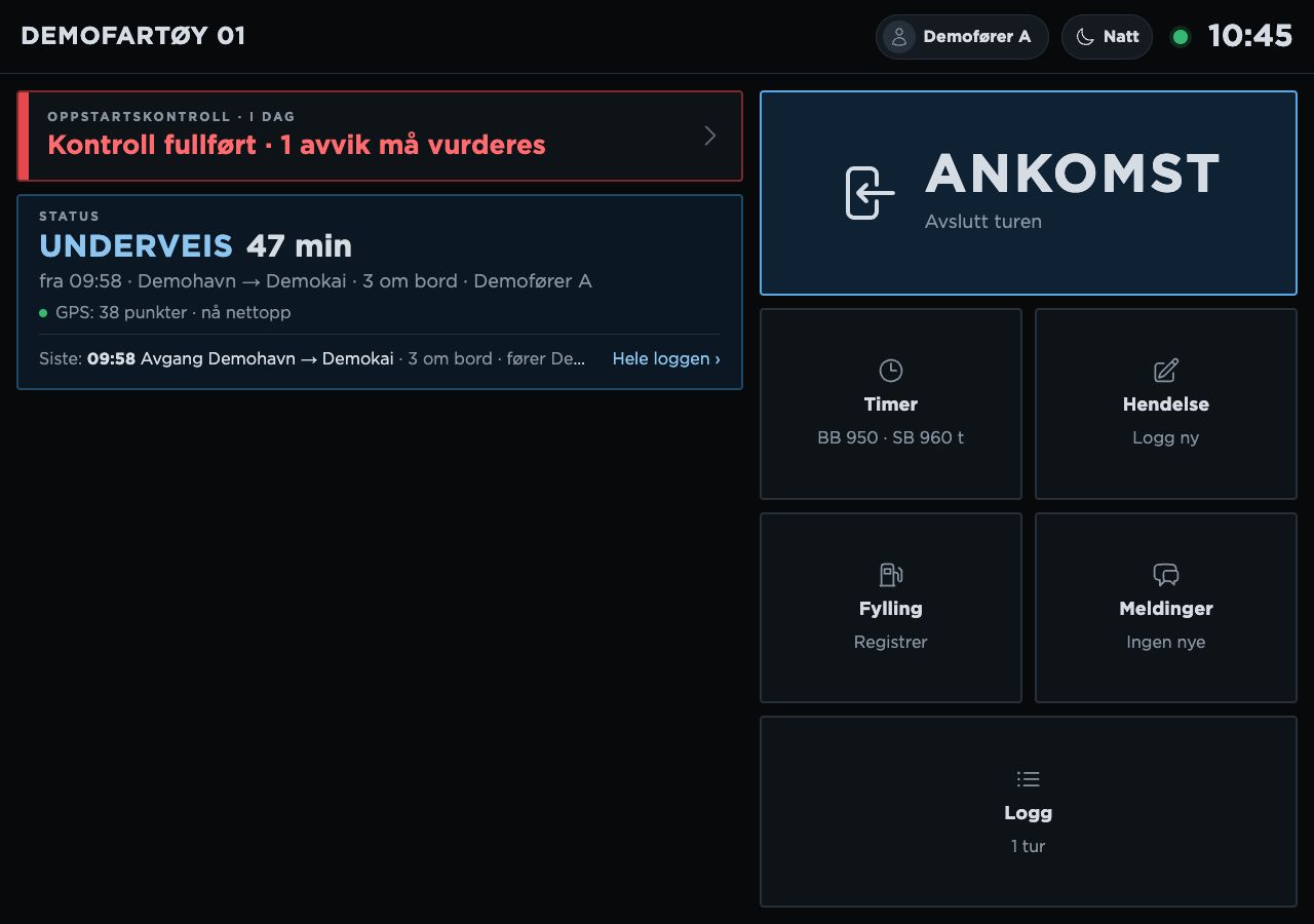 Kveile Styrhus underveis, med aktiv tur og GPS-punkter